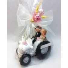 Figuras boda novios tractor muñecos tarta