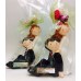 Figuras para boda novio sentado Grabada muñecos tarta