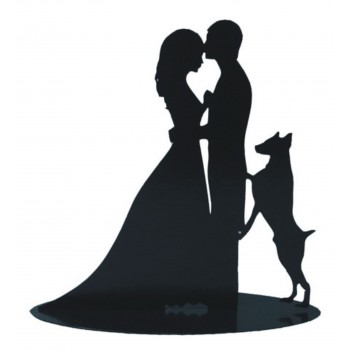 Figura tarta boda novios con perro