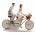 Figuras de boda novios bicicleta tarta muñecos pastel