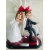 Figura tarta Novios " Conga " Grabada boda muñecos