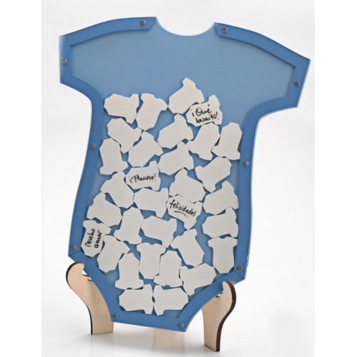 Body De Los Deseos Para Bautizo Niña - Regalo Original Con Grabado Gratis + 40 Mini Bodys Y Soporte - Recuerdo Inolvidable Para Invitados