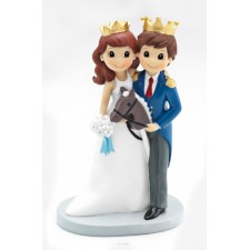 Figura tarta Novios HÍPICA Grabada boda muñecos