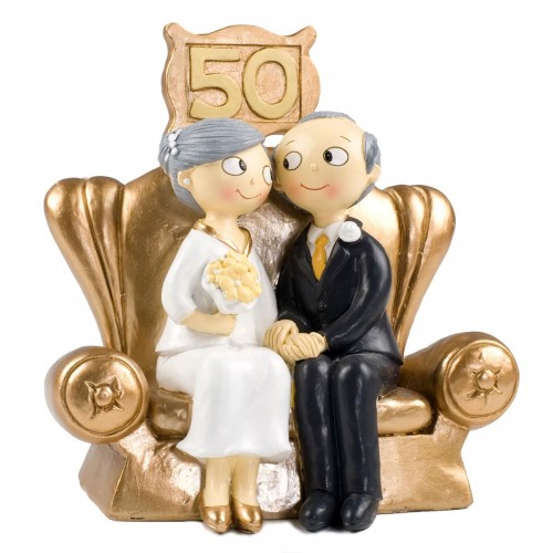 figura tarta 50 aniversario y globos decoración PACK personalizado Regalo bodas de oro 