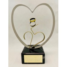 Corazón Bodas de Plata Grabado regalo 25 aniversario