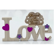 Letras boda LOVE boda en madera PERSONALIZADAS con nombres novios 