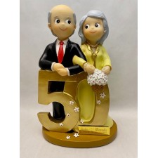 Figura tarta para 50 aniversario pastel bodas de oro PERSONALIZADAS muñeco
