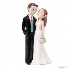 Figura boda novios MIRADA grabada tarta muñecos pastel