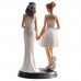 Figura boda lesbianas tarta novias chicas elegantes GRABADA muñecos