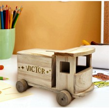 Hucha de madera PERSONALIZADA para niños invitados