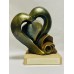 Escultura pequeña para Boda o Aniversario de Anillos y Corazones