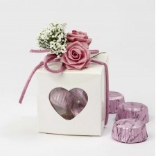 Bombones para invitados boda o aniversario caja corazón