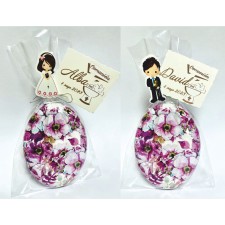 Espejitos invitadas primera comunión flores