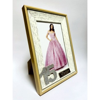 Portafotos marcos quinceañera NIÑA foto 10x15cm grabado