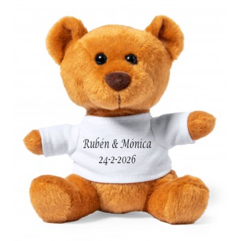 Peluche con camiseta PERSONALIZADA para niños invitados