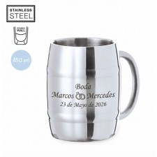 Jarras de cerveza Acero Inox. para invitados