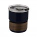 Vaso café de acero inox. y madera