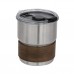 Vaso café de acero inox. y madera