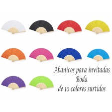 Abanicos invitadas boda baratos SIN DECORACIÓN NI TARJETA