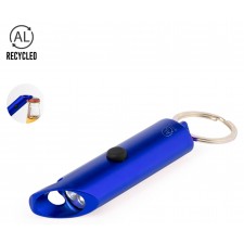 Llavero linterna de led azul con abridor para invitados