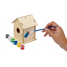 Caseta pájaro con pinturas PARA NIÑOS invitados boda, bautizo o comunión